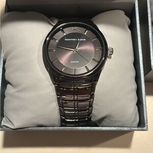 Geoffrey Beene Black and Silver Watch